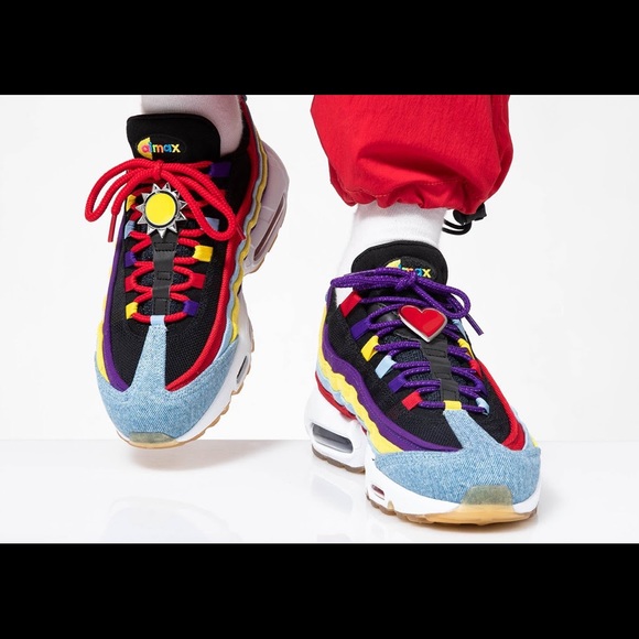 Nike Air Max 95 multi - Blue denim/chrome yellow - Picture 3 of 11